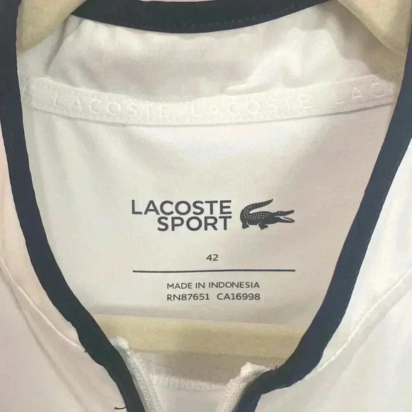 LACOSTE Sport Short Sleeve Shirt Top Preppy Women's 10 - Picture 10 of 11